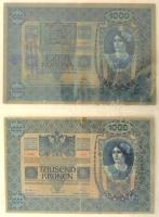 1902-1920. 36db-os Korona bankjegy tétel mind felülbélyegzéssel vagy bélyeggel ellátva, továbbá hami...