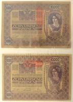 1902-1920. 36db-os Korona bankjegy tétel mind felülbélyegzéssel vagy bélyeggel ellátva, továbbá hami...