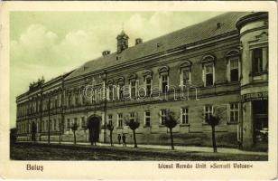 Belényes, Beius; Liceul Roman Unit. &quot;Samuil Vulcan&quot; / Román unitárius gimnázium / Romanian Unitarian grammar school