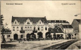 1916 Siklós, Kossuth Lajos tér, Központi szálloda, étterem és kávéház, G. Géza üzlete, Ceres ételzsír reklámplakát (EK)