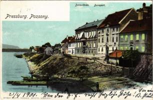 1901 Pozsony, Pressburg, Bratislava; Dunapart. Ottmar Zieher / Donaulände / Danube riverside