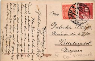 1933 Vimperk, Winterberg; Bahnhofstrasse, Sparkassa / street, savings bank