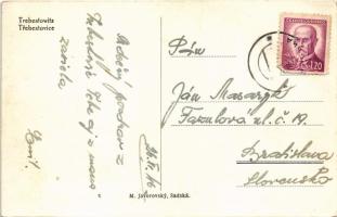 1946 Trebestovice, Trebestowitz; street, railway tracks