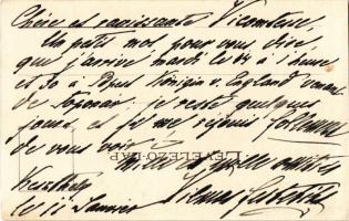 Keszthely, város látképe a Festetics kastély kapujától nézve. Mérei Ignác kiadása (EK)