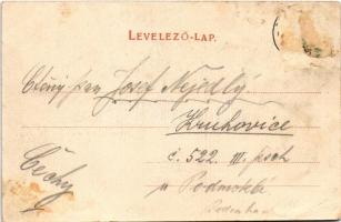 Kapuvár, Herceg Esterházy várkastély belső és külső része. Schemmel Károly kiadása. Art Nouveau (Rb)