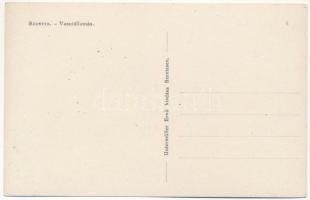 Szentes, vasútállomás utcafrontról nézve. Untermüller Ernő kiadása