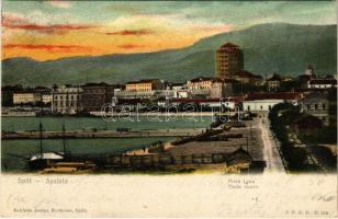 1905 Split, Spalato; Nova Luka. Jozipa Karaman / Porot nuovo / port, ship