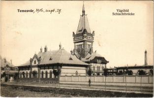 1906 Temesvár, Timisoara; Vágóhíd / Schlachtbrücke / slaughterhouse (EM)