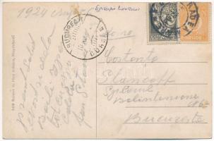 1924 Püspökfürdő, Szentlászlófürdő, Baile 1 Mai (Váradszentmárton, Sanmartin); vasútállomás. Ruttner...