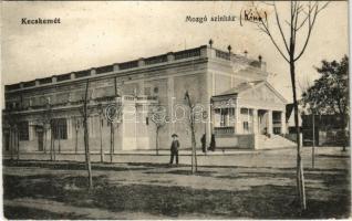 1915 Kecskemét, Mozgószínház (mozi). Szél Nándor kiadása (ragasztónyom / glue marks)