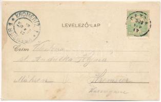 1900 Detta, Ghedu, Deta; Régi római katolikus templom, Fő út, Milleniumi csarnok, Kratzi sétány. Kap...