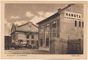 Kolozsvár, Cluj; Hangya kirendeltség, teherautó. Erdélyrészi Hangya Szövetkezet kiadása, Belle felvétele / cooperative shop&#039;s branch office in Cluj, truck (képeslapfüzetből / from postcard booklet)