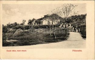 1912 Piliscsaba, Északi tábor tiszti étkező, katonák. Ujhelyi Lajos kiadása (ázott sarkak / wet corners)