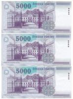 2005. 5000Ft "BA" (3x) sorszámkövetők T:F szép papír