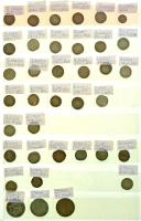 1337-1619. Rendezett, 80db-os garas, dénár és parvus gyűjtemény berakólapon a vegyesházi királyok id...