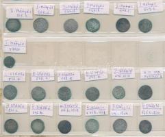 1337-1619. Rendezett, 80db-os garas, dénár és parvus gyűjtemény berakólapon a vegyesházi királyok id...