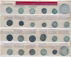 1337-1619. Rendezett, 80db-os garas, dénár és parvus gyűjtemény berakólapon a vegyesházi királyok id...