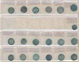 1337-1619. Rendezett, 80db-os garas, dénár és parvus gyűjtemény berakólapon a vegyesházi királyok id...