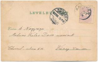 1899 (Vorläufer) Kapuvár, Berg báró hengermalma, Római katolikus templom, Állami polgári iskola. Sch...