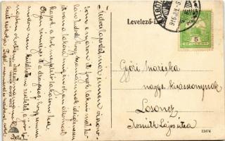 1916 Salgótarján, Bányatelep, Vasgyári Pénztár, lovaskocsi. Klein Károly kiadása (EK)