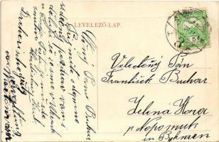 1912 Martonvásár, Dreher kastély a templommal. W.L. Bp. 5485. (EK)