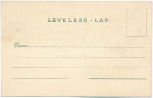 Kalocsa, zárda látóképe és udvara, kálvária és kórház. Kiadja Behr Mór. Schwidernoch Károly Art Nouv...