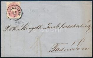 1864 5kr levélen / on cover DEBRECZIN - Tasnád