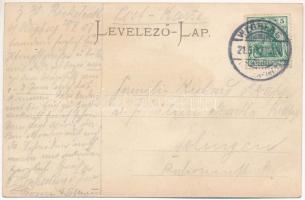 1907 Budapest. Romantikus montázs hőlégballonon repülő szerelmes párral