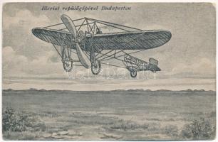 1909 Budapest, Bleriot repülőgépével Budapesten. Biró A. kiadása (EK)