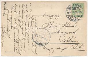 1909 Budapest, Bleriot repülőgépével Budapesten. Biró A. kiadása (EK)