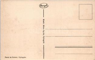 Gyöngyös, Hanisz Imre téri részlet, Mátra Bank, Café Korzó kávéház, gyógyszertár, Grand Hotel Hungár...