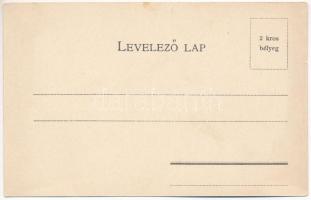 1898 (Vorläufer) Budapest XII. Széchenyi-hegy fogaskerekű vasútállomás, gőzmozdony, vonat, Villa Eöt...