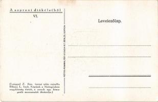Sopron, A soproni diákéletből VI. Feőpenna. Lengyel Z. fkm. tervei után rajzolta Bihary L. bmh. Képü...