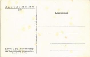 Sopron, A soproni diákéletből XIV. Így van most... Lengyel Z. fkm. tervei után rajzolta Bihary L. bm...