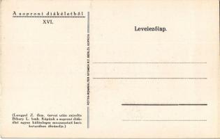 Sopron, A soproni diákéletből XVI. Ballag már a vén diák... Lengyel Z. fkm. tervei után rajzolta Bih...