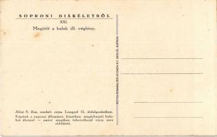 Sopron, A soproni diákéletből XXI. Megjött a balek ill. véglény. Altai S. fkm. eredeti rajza Lengyel...