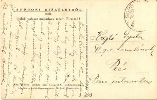 1935 Sopron, A soproni diákéletből XXII. Balek válassz magadnak isteni Firmát. Altai S. fkm. eredeti...