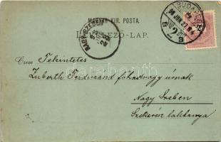 1898 (Vorläufer) Budapest XIV. Ős-Budavár, Nagy kávéház, este (EK)