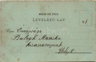 1901 Budapest XIV. Ezredéves Kiállítás 1896-ban, Vadászati pavilon este (fl)