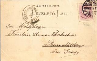 1898 (Vorläufer) Budapest I. Tabán és Gellérthegy télen. D. Halberstadt