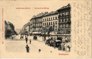 1901 Budapest IX. Vámház körút, lovas hintók. Divald 136. (EK)