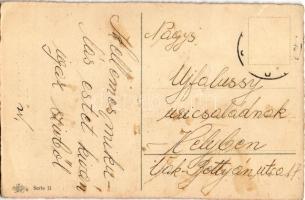 Üdvözlet a Krampusztól! / Krampus smoking with lady (kis szakadás / small tear)