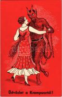 1941 Üdvözlet a Krampusztól! / Krampus dancing with lady (EK)