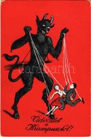 Üdvözlet a Krampusztól! / Krampus as puppet master (kopott sarkak / worn corners)