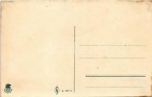 Gruss vom Krampus! / Krampus with birch, chains and dog, silhouette (fa)