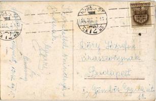 1942 Üdvözlet a Mikulástól / Saint Nicholas with toys (ragasztónyom / glue marks)