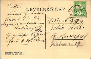 1915 Budapest V. Turnovszky (Turnovsky) leányotthon, hálószoba belső. Géza utca 3. (ma Garibaldi utc...