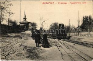 Budapest XII. Svábhegy, Fogaskerekű vasút, vonat (fa)