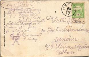 1916 Budapest XXI. Csepel, községháza, utca. Marx Jenő kiadása (EK)