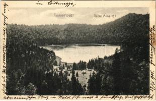 1905 Tusnádfürdő, Baile Tusnad; Szent Anna tó. Brunner Lajos kiadása / Lacul Sfanta Ana / lake